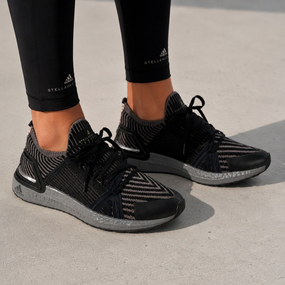 Adidas Stella‎ McCartney Ultraboost 20 Black Orange Knit Running Shoes EG1071